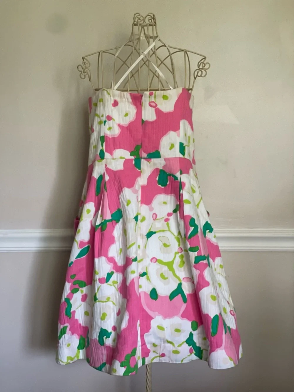 Lilly Pulitzer Strapless Pink Floral Sundress Size 6 Very Kentucky Derby! - Picture 2 of 3